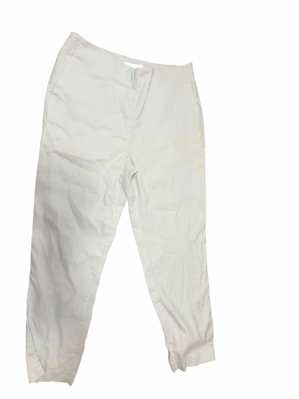 White High-Waist Casual Pants by Ann Taylor pale Blue size 8 flat pockets